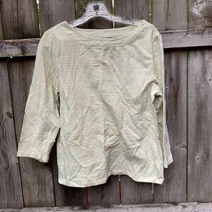 Croft & Barrow Yellow stripped top sz. L